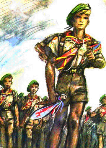 P.Joubert., Calendario 1954: gli scout raider