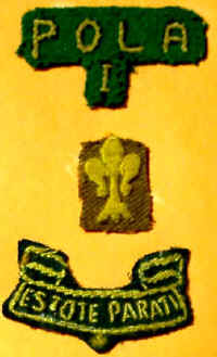 i distintivi del Riparto Pola 1 ASCI, realizzati dagli Scout