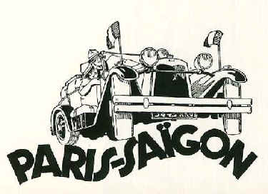 disegno di Pierre Joubert, in occasione del Raid Parigi - Saigon